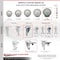 Service Caster 6 Inch Gray Polyurethane Swivel 12mm Stem Caster Set with Total Lock Brake SCC-TSTTL20S614-PPUB-M1215-4 - alternate 2